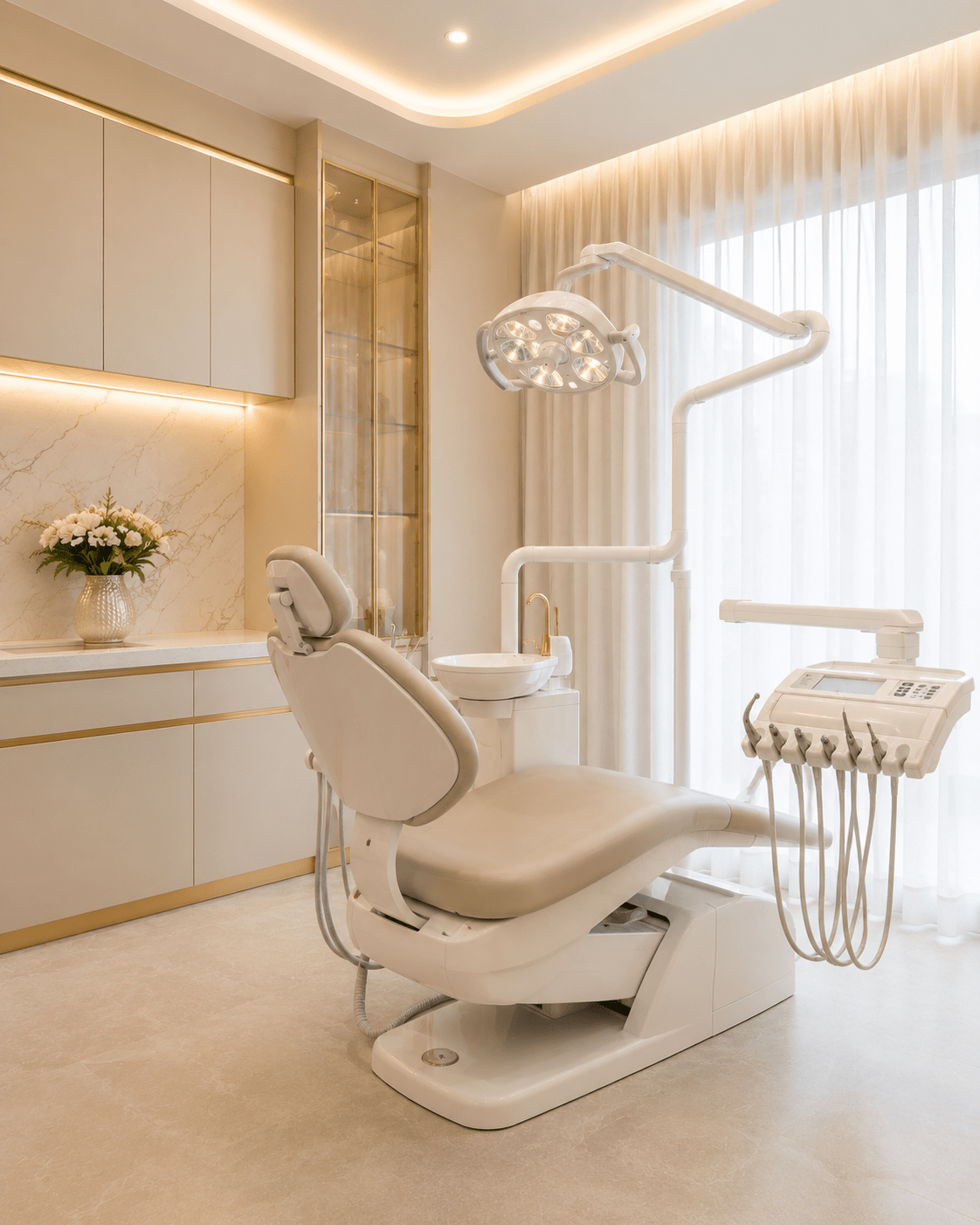 Detalhe vertical do consultório Odontologia Koza